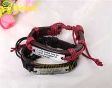 2pcs Lot Hot Handmade Fashion Love Charm Leather Bracelets For Men and Women