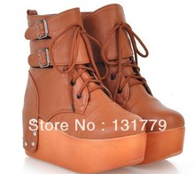 free shipping Fashion 2013 platform martin boots lacing rivet buckle lacing shoe womens Oxfords lANKLE boots