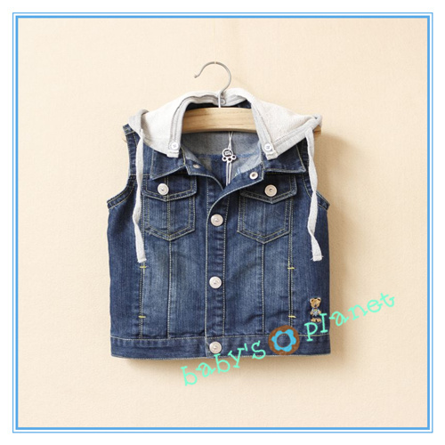 Sleeveless Jean Jackets for Kids for Promotional