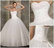 Stock Bridal Ball Gown Prom Evening Wedding Dress Quinceanera SZ 6 8 10 12 14 16