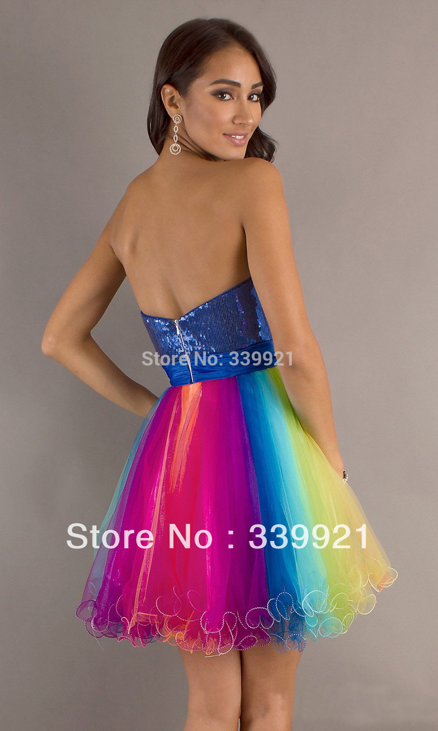 Hot-Sale-Sequin-Sweetheart-Rainbow-Tulle-Open-Back-Short-Prom-Dress ...