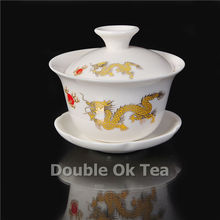 14pcs Dragon Paintings Gongfu Tea Set 1 Ceramic Gaiwan 8 Porcelain Tea Cups Porcelain Service For