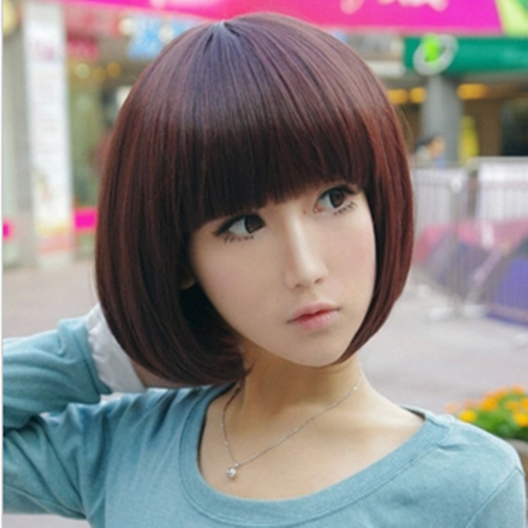 ... round face students bob hairstyles long straight pear on Aliexpress
