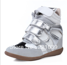 Drop Shipping Women s Sneakers Leather Boots Height Increasing Sneakers Shoes Free Shipping new