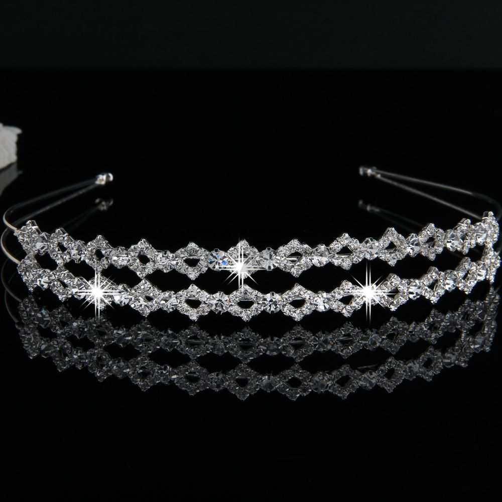 Free shipping Silver Plated Crystal Wedding Bride Bridal Headband Tiara Hair Band Prom 2014 new