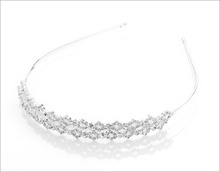 Free shipping Silver Plated Crystal Wedding Bride Bridal Headband Tiara Hair Band Prom 2014 new