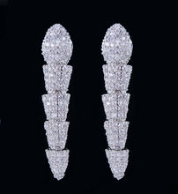 New Designs Lady Romantic Crystal Drop Earrings AAA CZ Crystal Propose Marriage Nickel Free Plated