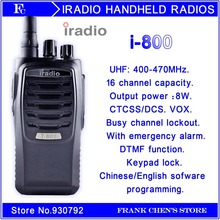 Walkie Talkie IRADIO 8W  Handheld Transceiver IRADIO New Products U Band FM  Transceiver  I-800  Free Shipping