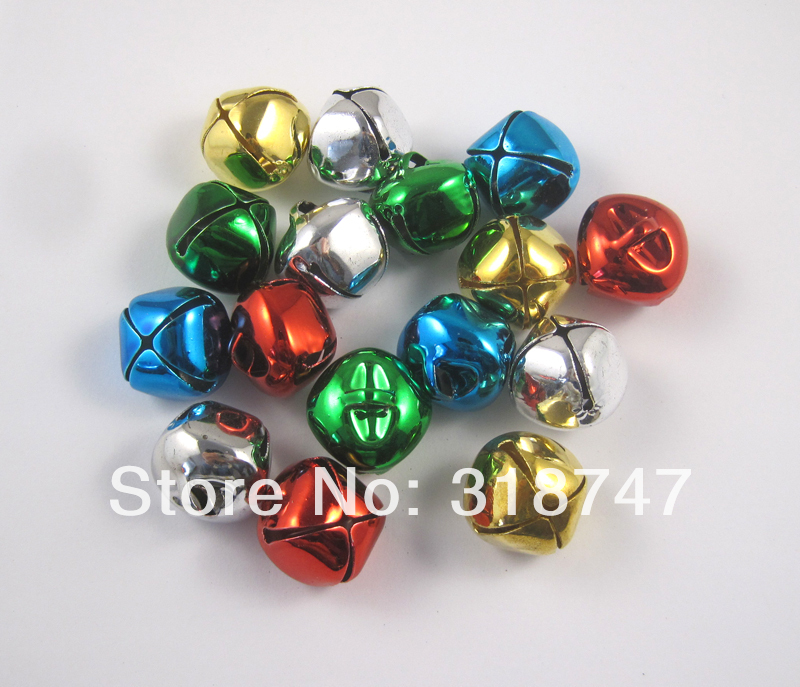 Free shipping 100pcs 20mm jingle bells Multicolor Charms Metal Pendant Fit Jewelry Accessories Christmas decration 046009