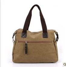 Canvas bag man tote bag handbag casual messenger bag shoulder travel big bag Leisure and fashion