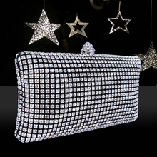Full rhinestone Lady Top Quality evening bag Long chain new arrival Gorgeous Bridal Wedding Party Free