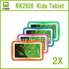 2pcs BENEVE Kids Tablet PC 7 inch RK2926 Android 4.1 for Children Wifi 8GB Dual Camera Preloaded EDU Fun Games Apps Colorful