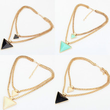 Fashion Vintage  Triangle choker necklace Triangle chain necklace statement necklace for women 2013