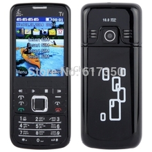 6700 Black, 4 Sim cards Analog TV FM Mobile Phone with Metal Back Cover TF Card, Quad band, Network: GSM850/ 900/ 1800/ 1900MHZ
