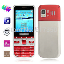 6700 4 Sim cards Analog TV FM Mobile Phone with Metal Back Cover TF Card Quad