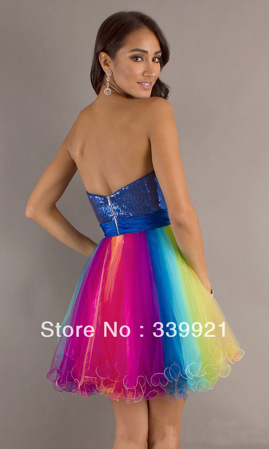 Hot-Sale-Sequin-Sweetheart-Rainbow-Tulle-Open-Back-Short-Prom-Dress ...