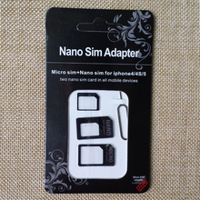 3 in 1 Nano SIM to Micro SIM Card Micro SIM to Standard Card Nano SIM to Standard Card Adapter Kit for iPhone 5 iPhone 4 4S