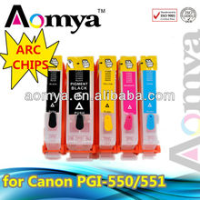 Free shipping With chip Empty refillable cartridge for Canon PGI550/CLI551 PIXMA MG5450 /PIXMA iP7250/ PIXMA MG6350