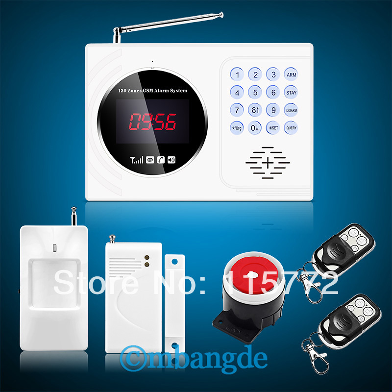 Free Shipping New Wireless GSM Mobile Network122 Zones Home Security Burglar Alarm System Auto Dialing Dialer
