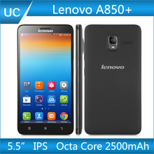 Original New Lenovo A850 phone MT6582 Quad Core Phone 5.5 inch Android 4.2 GPS WCDMA 3G Smart Phone Russian support