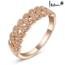 Italina Rigant 18K Rose Gold Plated Genuine Austrian Engagement Ring With Swarovski Crystal Stellux  #RG95683
