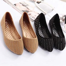 2014 Spring Round Toe Slip On Flat Shoes Woman Vintage Rhinestone Women Flats Casual Dance Shoes