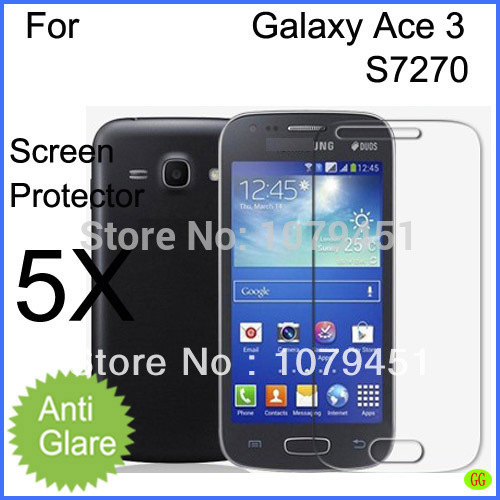 top quality 5pcs free shipping Andriod Phone Samsung Galaxy Ace 3 S7270 screen protector matte anti