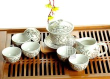 8pcs Beautiful Tea Set, Porrtery Teaset,A3TJ01, Free Shipping