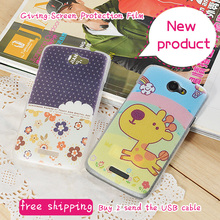 Hard for HTC One X dermatoglyph Case Cover leather hand feeling cartoon animals 3d accessorie flip protector shell