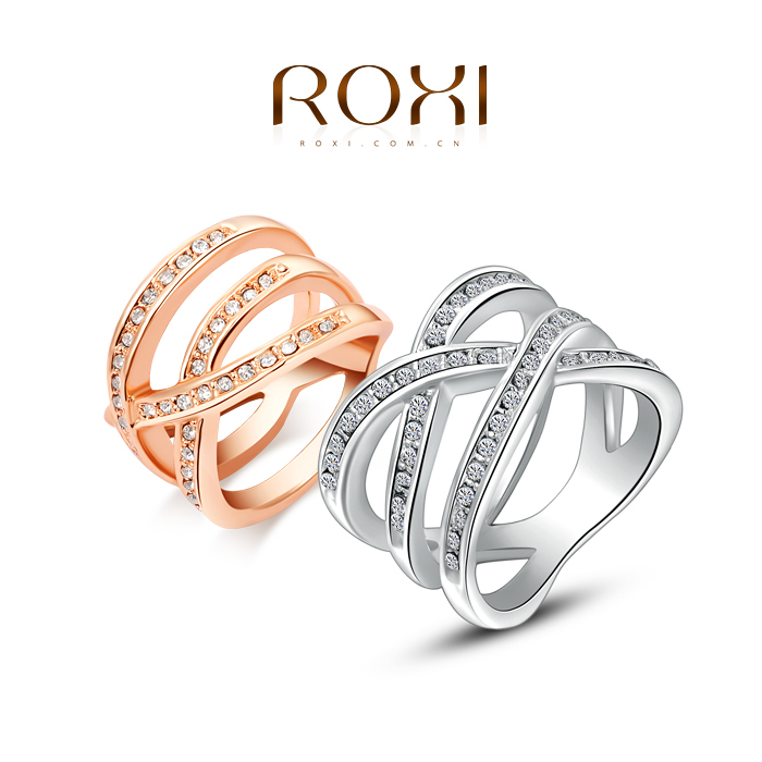 ROXI Exquisite Rings platinum white rose gold in AAA zircon,Valentine ...