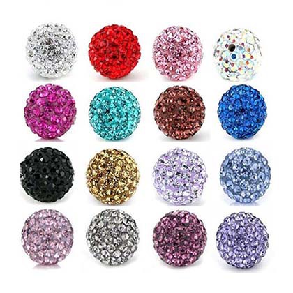 Free Shipping Can mix colors Shamballa Beads 10mm Shamballa Bracelet Crytal Beads 10mm Disco Ball Crystal