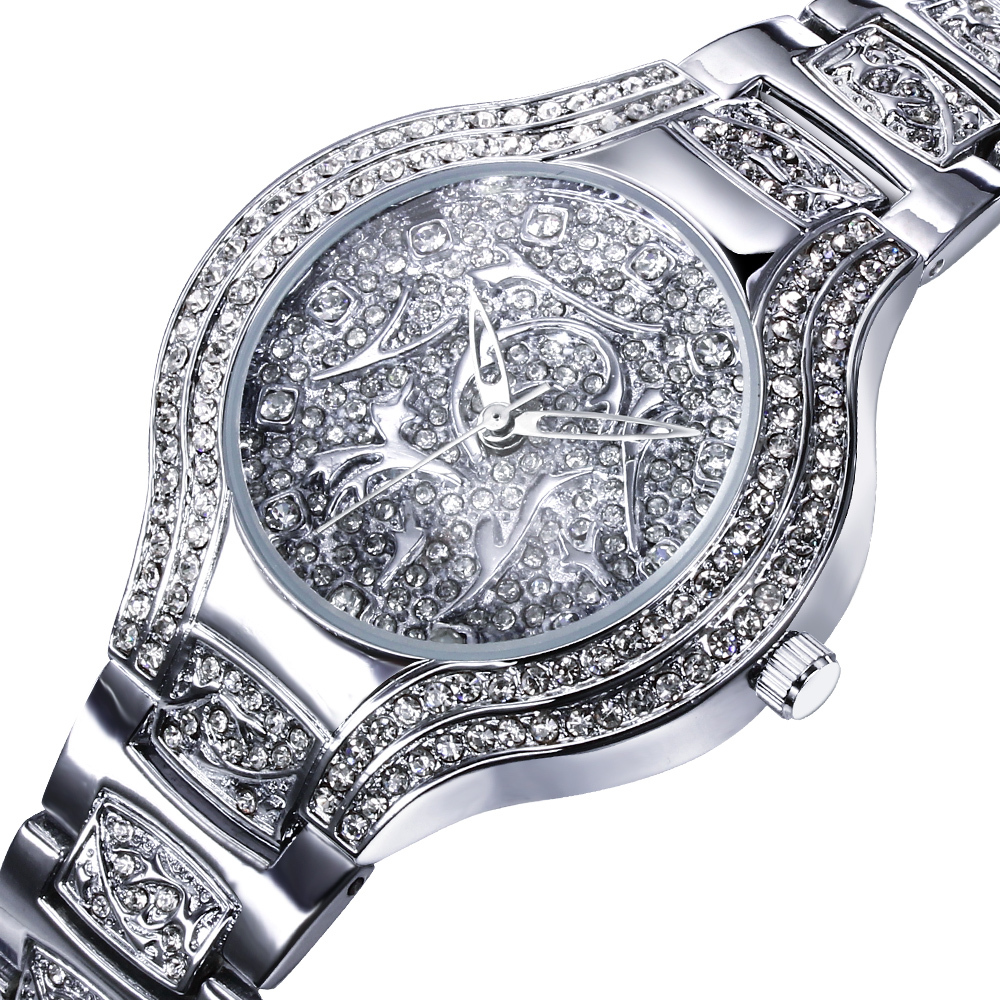 Latest Design Women rhinestone watches Luxury quartz watch Marriage Anniversary Gifts Free Shipping