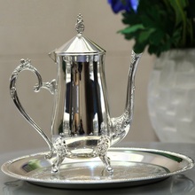 New arrival silver plated metal coffee set tea set for weddings or party or KTV