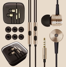 New Version original Fashion elegant Golden Color XIAOMI Piston II Earphone Headphone with Remote Mic for iphone & android phone
