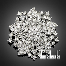 7 colors Vintage Style Black Rhinestone Crystal Diamante Party Brooch pins for women Ac036