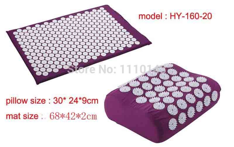 Wholesale Free Shipping Acupuncture Massage mat set pillow cushiong yoga mat for shakti 2PCS LOT