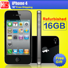 Free shipping unlock apple iphone 4 16GB ROM  5MP Camera  Wifi GPS WCDMA 3G Original  Apple iphone4 refurbished