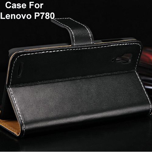Wallet Case For Lenovo P780 Stand Design Genuine Leather Luxury Mobile Phone Bag Cover Book Style
