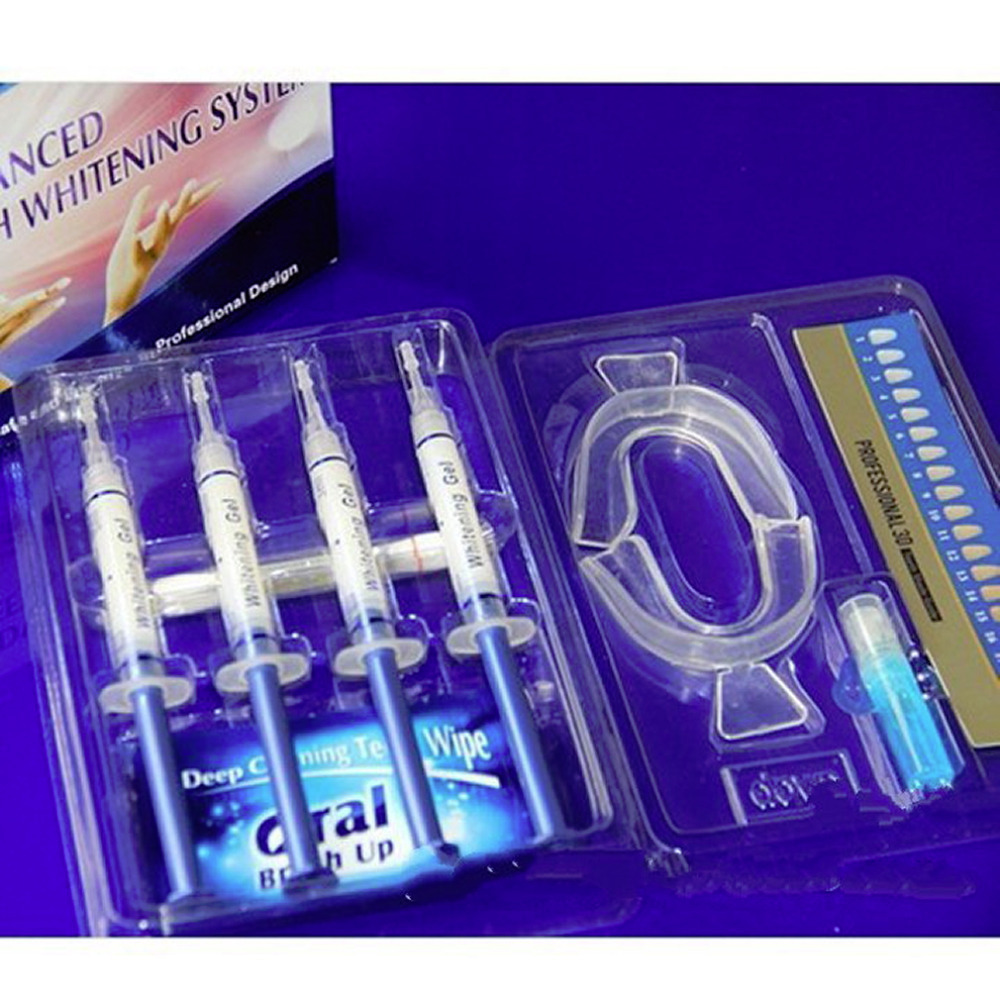 1set Free Shipping Fast Delivery Teeth Whitening Gel carbamide peroxide with syringe tips mint flavor
