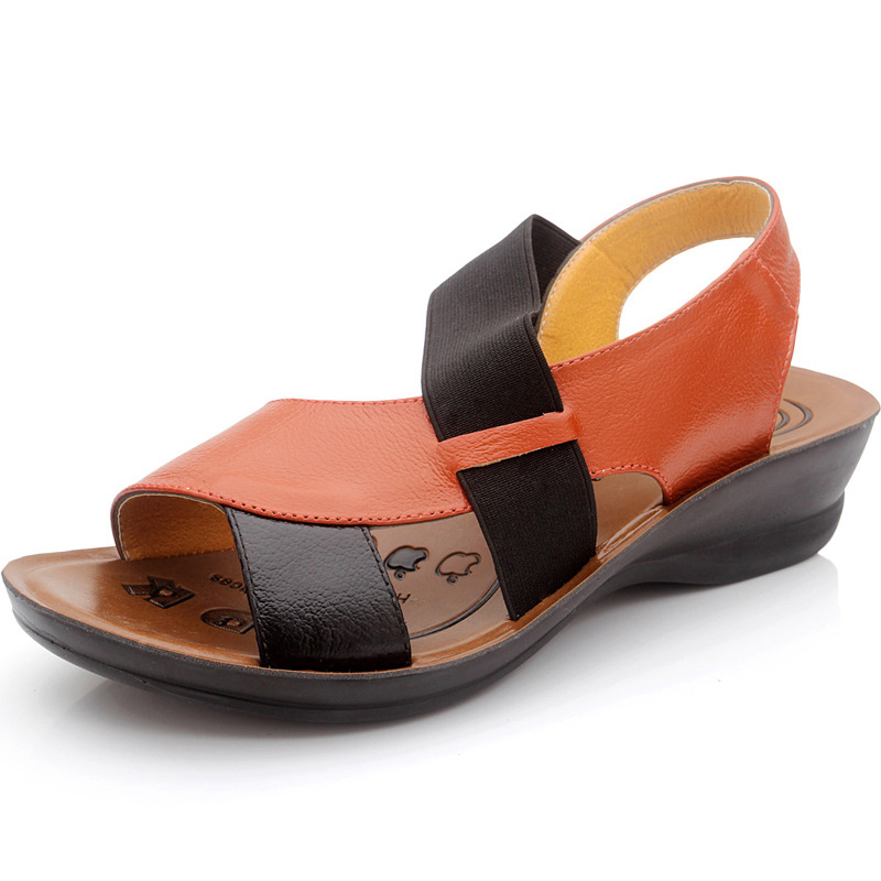 verão de 2014 novo couro genuíno sapatos design elegante mulheres sandál