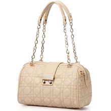 2014 New women s handbag fashion pu leather plaid bag bucket handbags shoulder bag casual women
