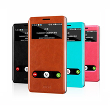 Original Flip Open Window PU Leather Hard Phone Cases for Lenovo K910 VIBE Z Mobile Phones