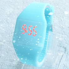 Girls Boys digital LED Watch Ultra thin Design jelly Woman Unisex Students relogio Electronic Silicone Strap