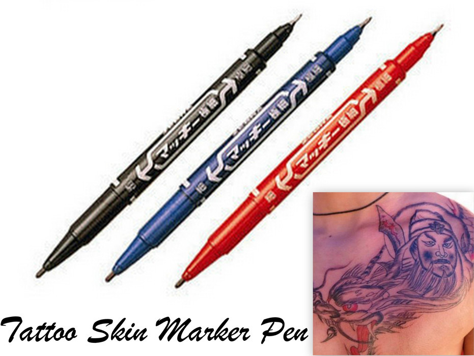 Tattoo Pen For Skin | new zebra fine point dual head tattoo skin marker pen Tattoo Pen For Skin | new zebra fine point dual head tattoo skin marker pen