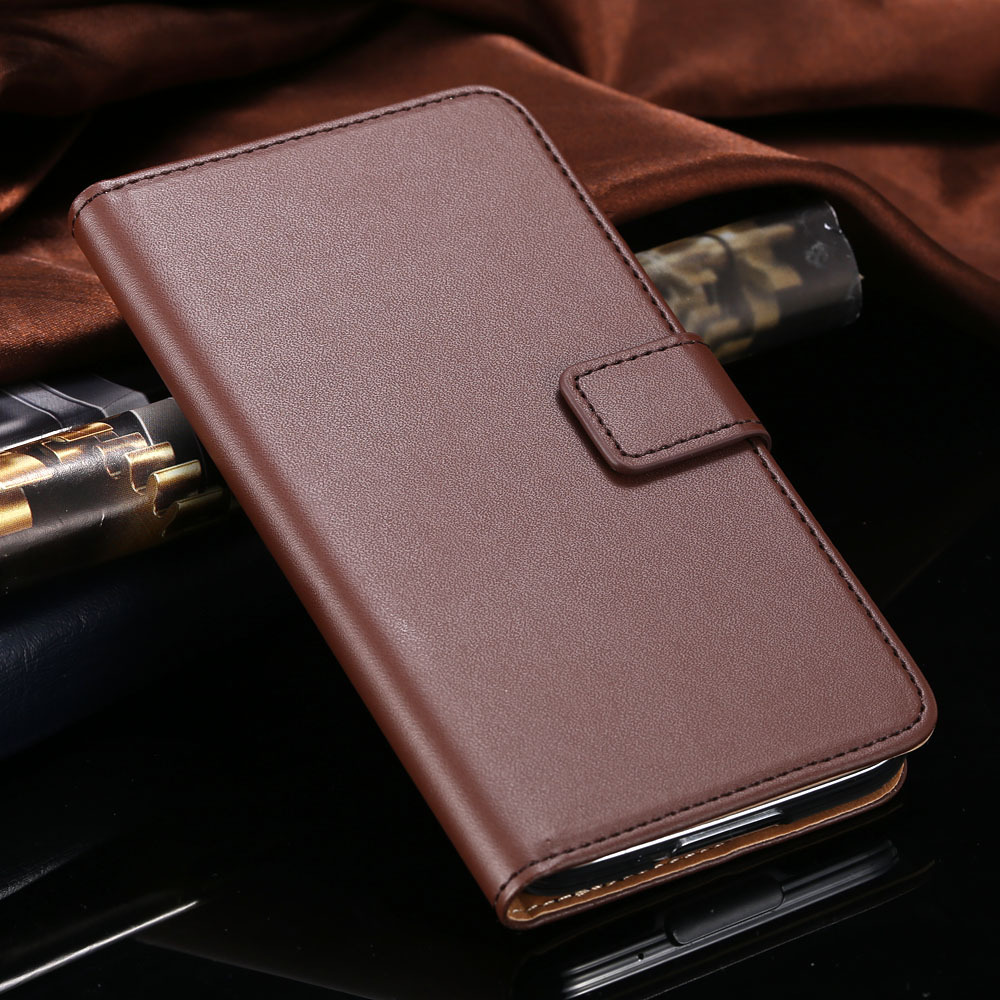 S5 Vintage Wallet Stand Genuine Leather Case for Samsung Galaxy S5 i9600 Retro Flip Durable Black