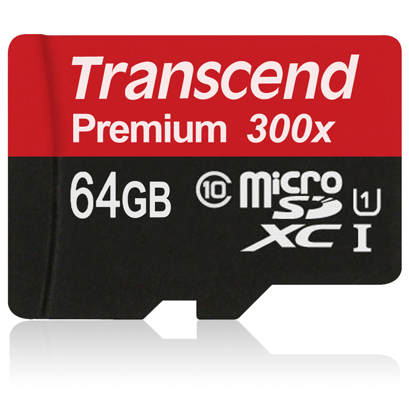 Карта памяти microsdxc uhs i u1 transcend 64 гб