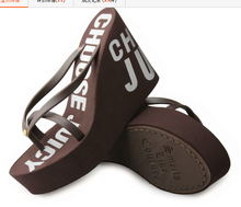 New 2014 Ultra high heels beach slippers summer wedges platform sandals flip flops women s shoes