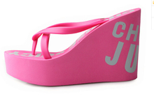 New 2014 Ultra high heels beach slippers summer wedges platform sandals flip flops women s shoes