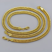 High quality Korean snake chain Suitable for men and women Jewelry 18K Real Gold Plated Necklace