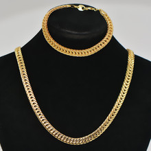 High quality Korean snake chain Suitable for men and women Jewelry 18K Real Gold Plated Necklace